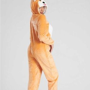 Loungeable fleece corgi onesie ginger orange tan halloween costume dog M Lola